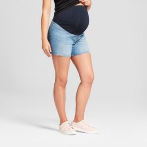 Isabel Maternity Denim Midi Shorts
